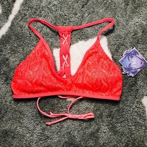 ‼️YMI‼️ORANGE LACE SWIM BRA